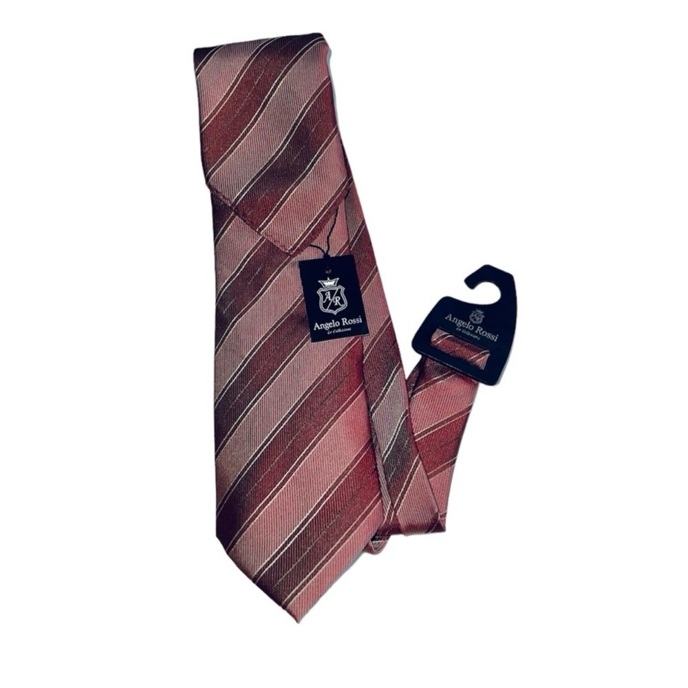 Angelo Rossi Burgundy & Mauve Tie 64"